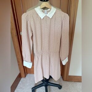 Blush Pink Polka Dot Christy Dawn Collared Dress XS/S